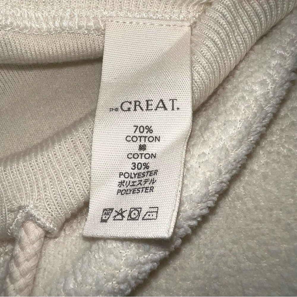 The Great. Faux Shearling Cropped Sweatpants - Picture 6 of 6
